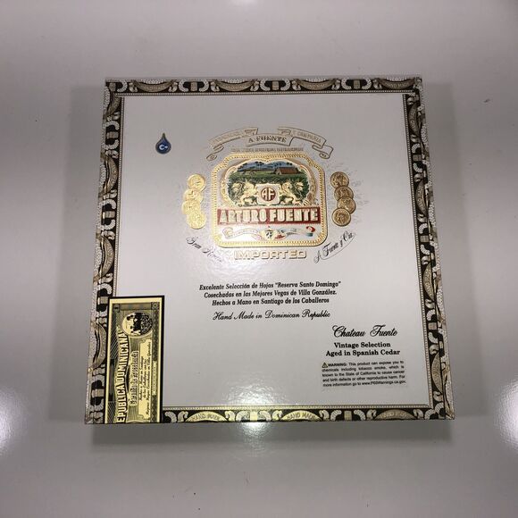 Arturo Fuente Chateau Empty Wooden Cigar Box 9.5x9.75x1.25 - Picture 4 of 5